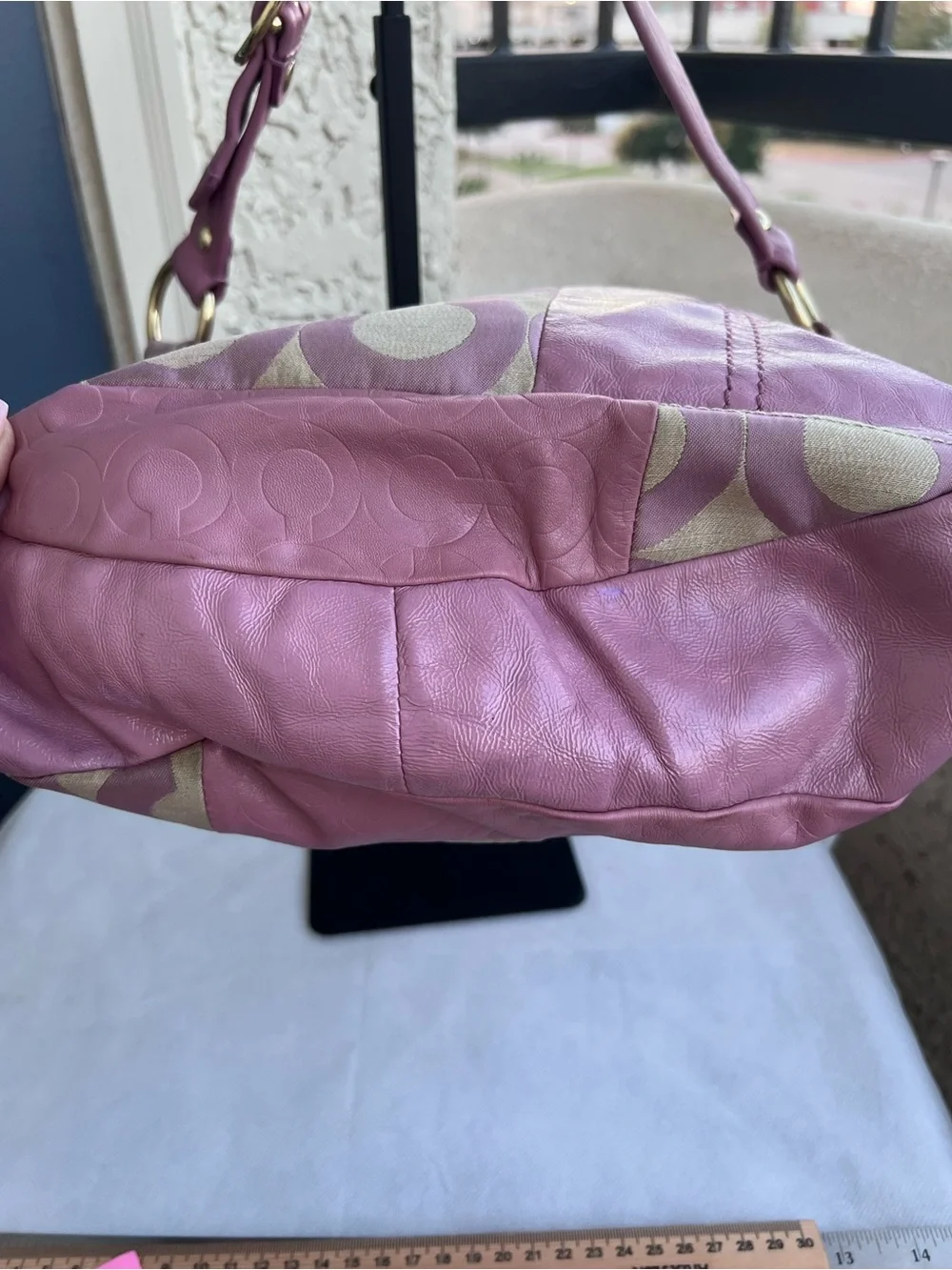 Coach Pink Lavender Ali Patchwork Shoulder Bag